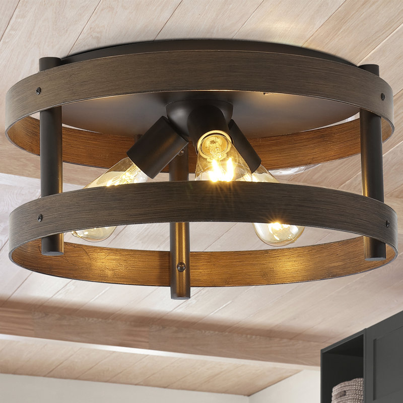 Plafonnier encastré 3 lumières 16 po