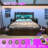 Farmhouse Bed Frame with Bookcase Headboard, 2 Detachable Racks, 4 Drawers & RGB LED-100758302-100758306
