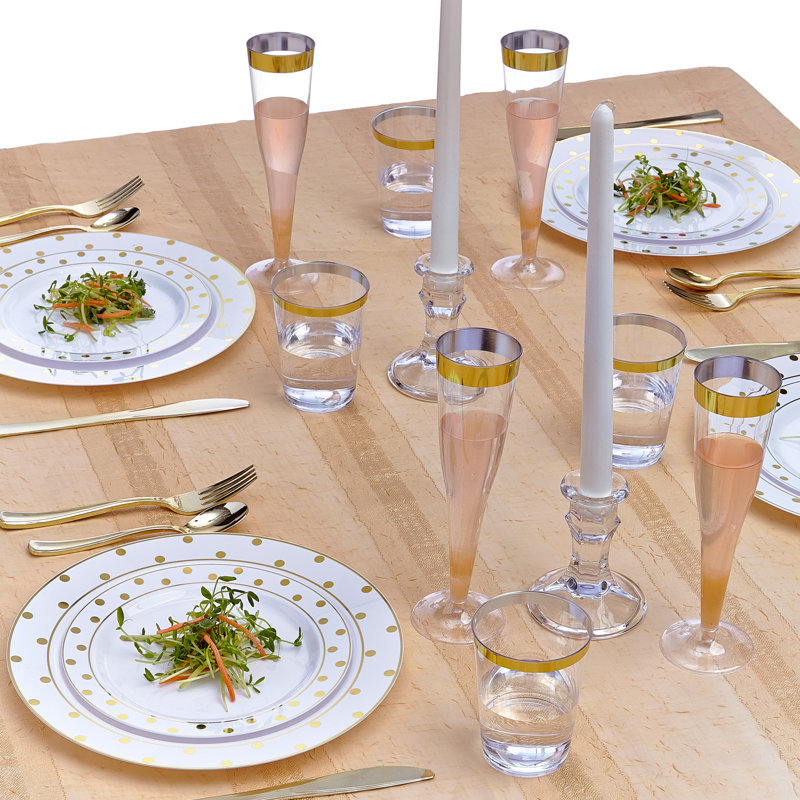 Disposable Appetizer Plate, Gold