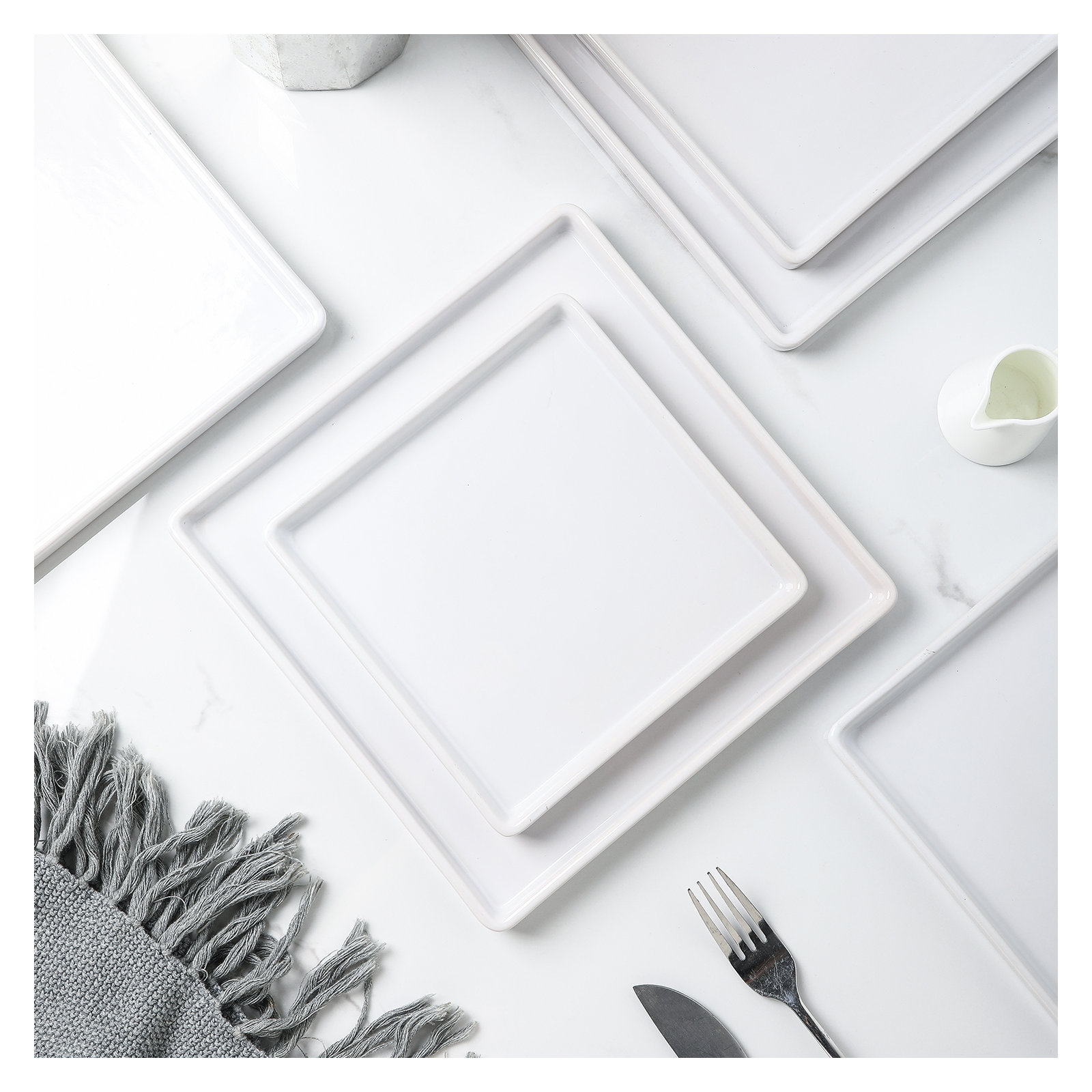 Stone Lain Grace 12-Piece Dinnerware Set Stoneware, White
