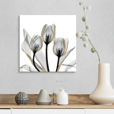 Reproduction d’art sur toile dorée ornée de tulipes 5 par Albert Koetsier