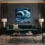 Art mural sur toile bleu-2012622342