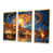 Toile avec cadre flottant or