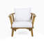 Fauteuil club d'extérieur en bois d'acacia