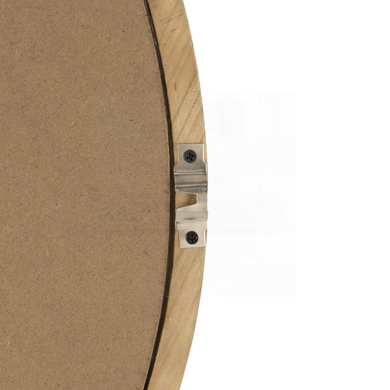 Wood Round Mirror, Farmhouse Decor Style Circle, H 27,5 po x l 27,5 po x P 2 po