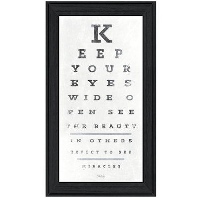 "Eye Chart II" by Marla Rae, Ready to Hang Framed Print, Black Frame