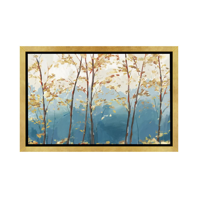 «Ascent Trail» par Isabelle Z - reproduction d'art, H 40 po x l 60 po x 1,5 po, Toile avec cadre or