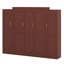 Lit escamotable en bois avec 2 garde-robe et tablette de rangement-565799192