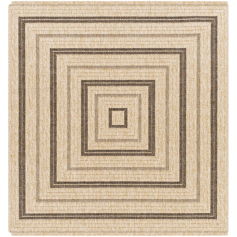 Bejtush Geometric Rug, Square 3'2"