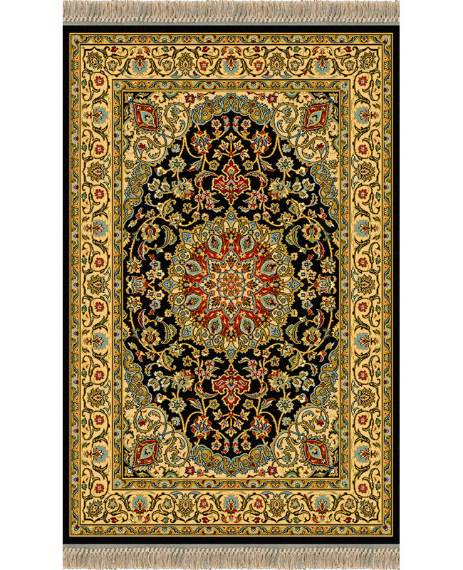 Oriental Wool Area Rug, Rectangle 90 x 160cm