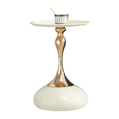 Round side table with sturdy base