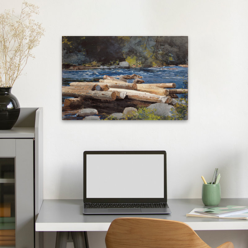 Hudson River - Art contemporain, H 16 po x l 24 po