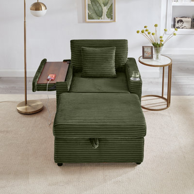 Canapé confortable moelleux en velours côtelé