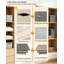 Ensemble de 6 paniers de rangement, paniers de rangement en tissu 10,5 x 10,5 po x 11 po pour bibliothèque, armoire, garde-robe, tissu beige haute densité avec insertions en carton renforcé