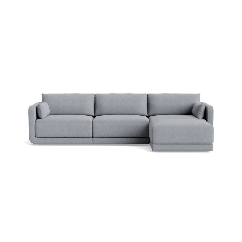 Eva Sofa With Chaise (116"), Performance Weave - Zinc