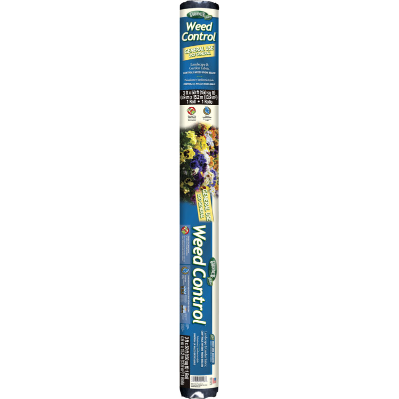 Tissu économique de contrôle des mauvaises herbes, rouleau poreux de paysage poreux 3 pi x 50 pi, par Dalen Products