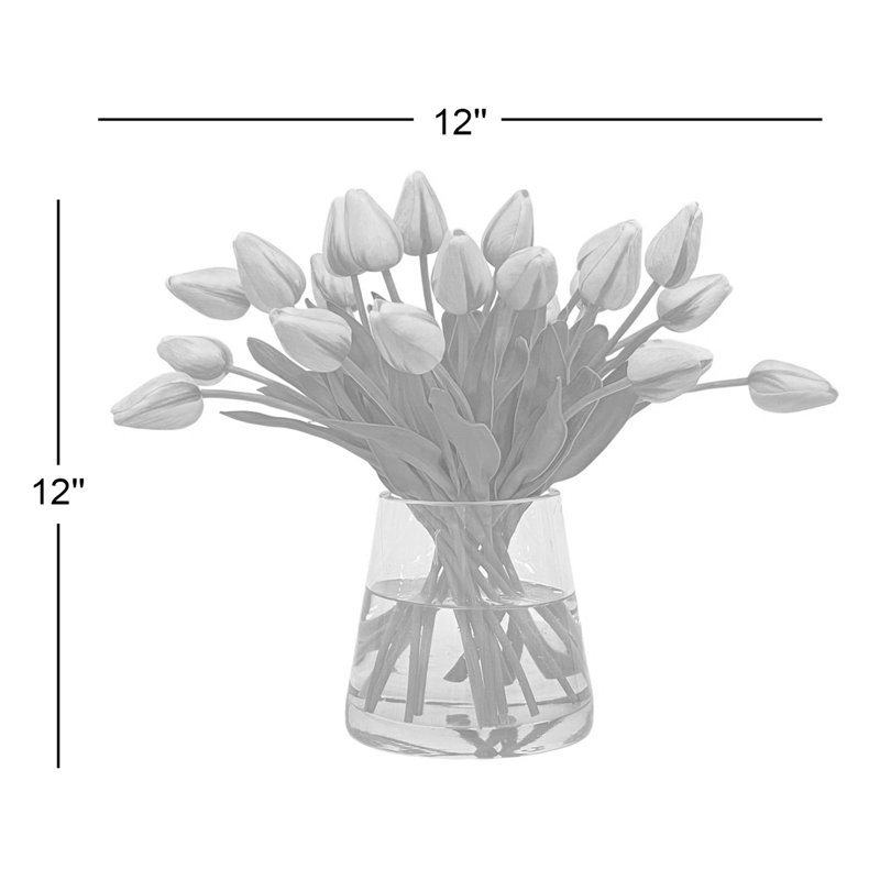 TULIP IN VASE, White
