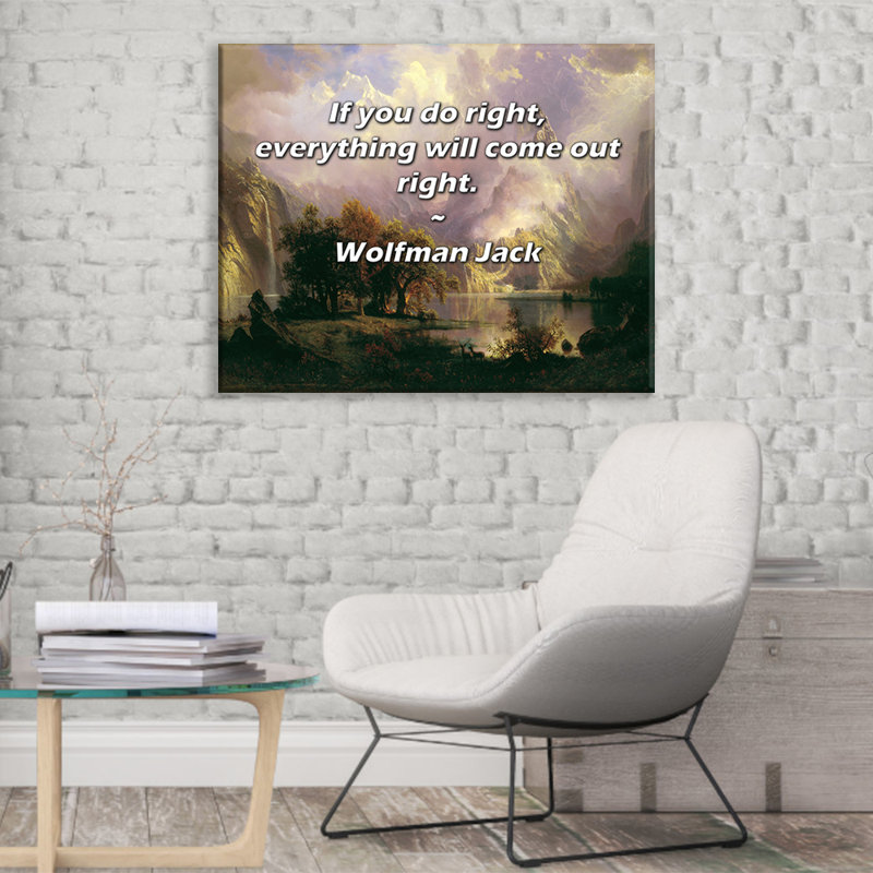 Toile tendue Astoria Grand Gallery par Wolfman Jack: «Si vous faites bien, tout ira bien, H 28 po x l 40 po
