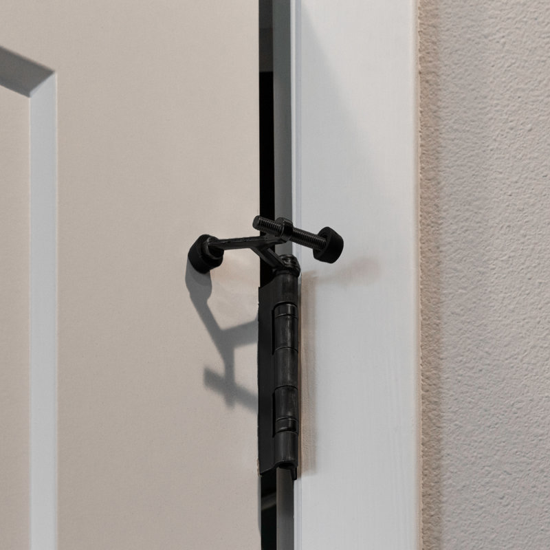 Butoir de porte standard à charnière en zinc 2-1 / 8 po x 1-3 / 4 po, Noir mat