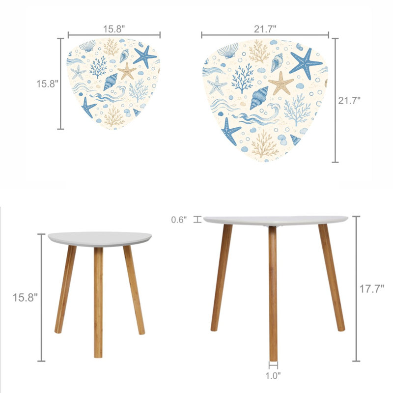 Ensemble de 2 tables basses gigognes Triangle Nest