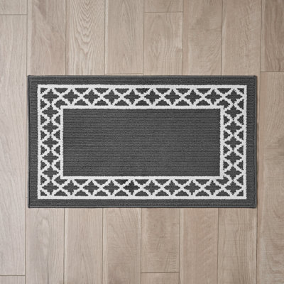 Nautica Collin Border Machine Washable All Loop Tufted Rugs 1-Piece