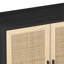Armoire de rangement polyvalente en rotin pour différentes pièces, améliorant l'organisation