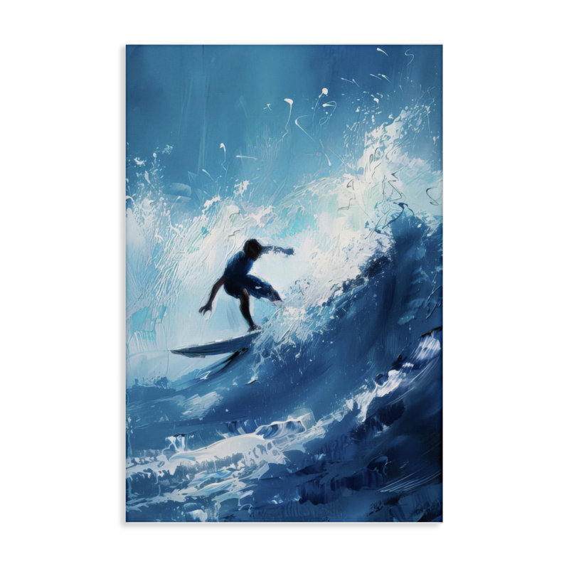 «Surfer & Splashing Wave», conception par LSR Design Studio, H 24 po x l 16 po