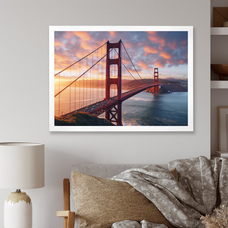 San Francisco Golden Gate Solitude III - impression sur toile encadrée en Californie, H 24 po x l 32 po x P 1 po