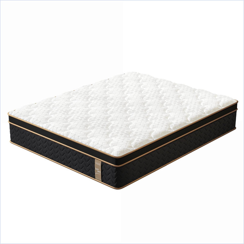 Matelas grand moelleux hybride de 10 po avec ressorts ensachés et mousse viscoélastique gélifiée, sans fibre de verre, isolement par mouvement, support de bord