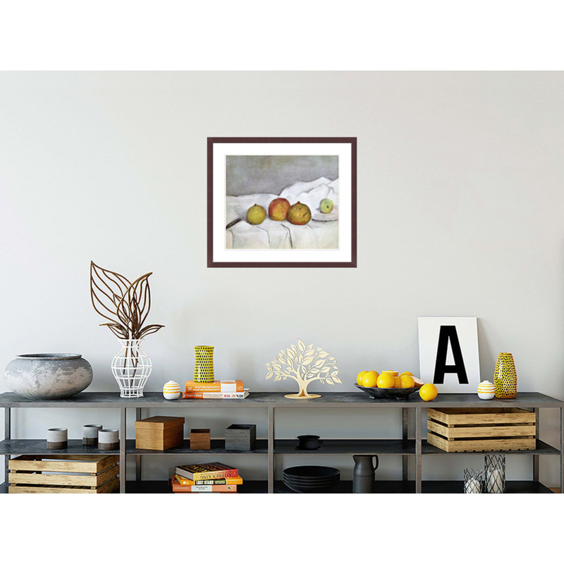 «Fruit on a Tissu» par Paul Cézanne - Impression sur toile, H 23,25 po x l 29,5 po