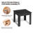 Premium Fir Wood Outdoor Side Table,Black-1433444799