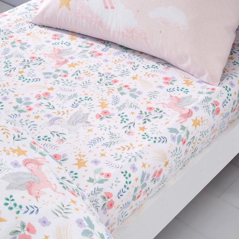 Fairytale Unicorn Fitted Sheet, Single (3')