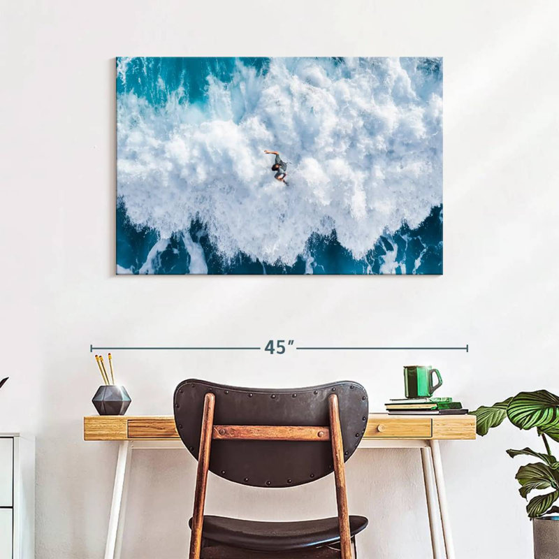Senne Surfer On Wave Crest, 26" H x 39" W