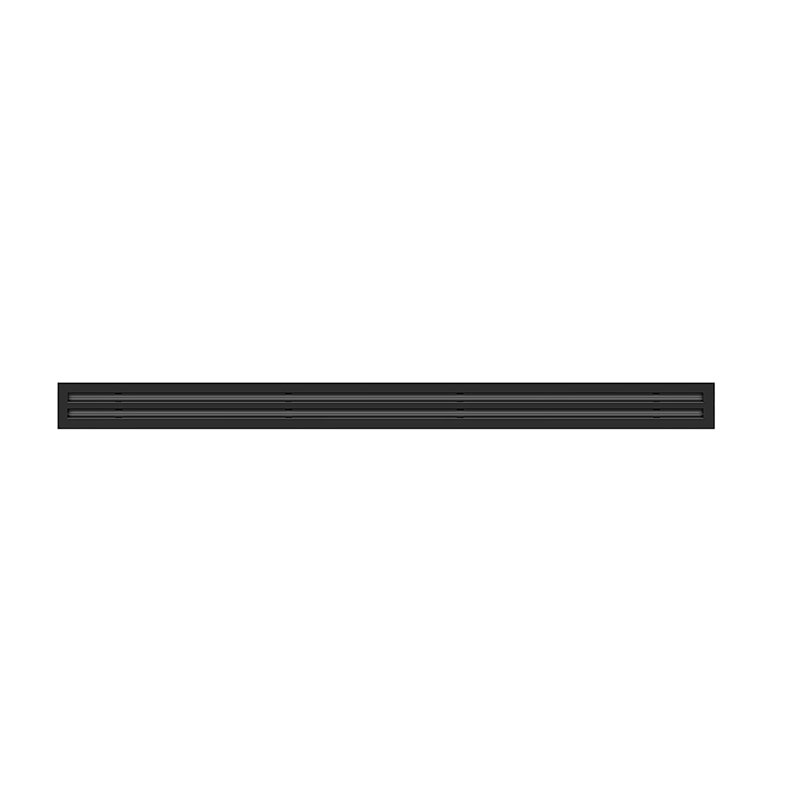 Buildmart - Diffuseur linéaire à 2 fentes 60 po - Double fente - Évent décoratif noir - Évent moderne