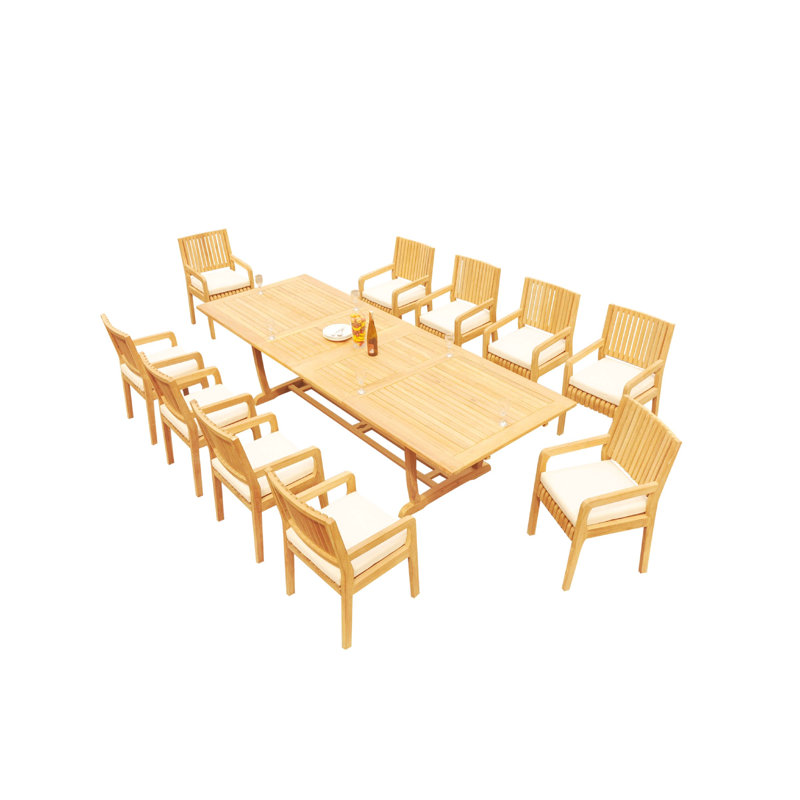 Ensemble de salle à manger rectangulaire pour 10 personnes 125 po Maldives