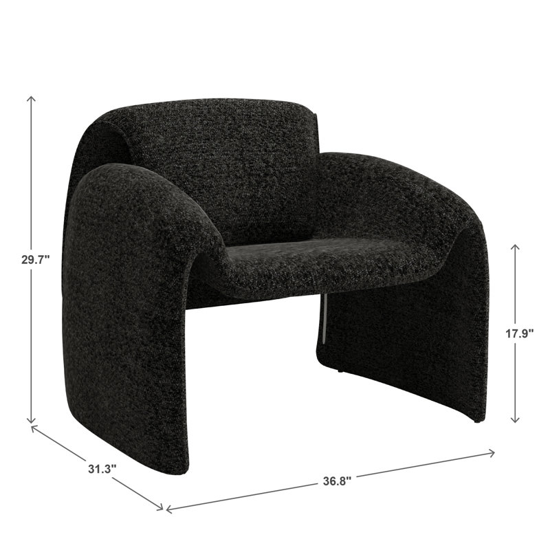 Fauteuil d'appoint avec repose-pieds Gainsborough, Noir