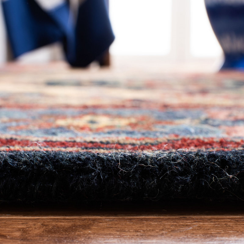 Tapis oriental en laine touffeté à la main Balthrop, Rond 10 pi