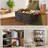 DTX Intl Set of 2 Rectangle Handmade Twisted Wicker Baskets - Hyacinth Seagrass Nesting Storage and Organization Bins with Handles-2089777735