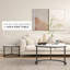 Cotten 2 Pcs Stacking Coffee Table Set Steel Frame, Marble Dark Grey-628454661