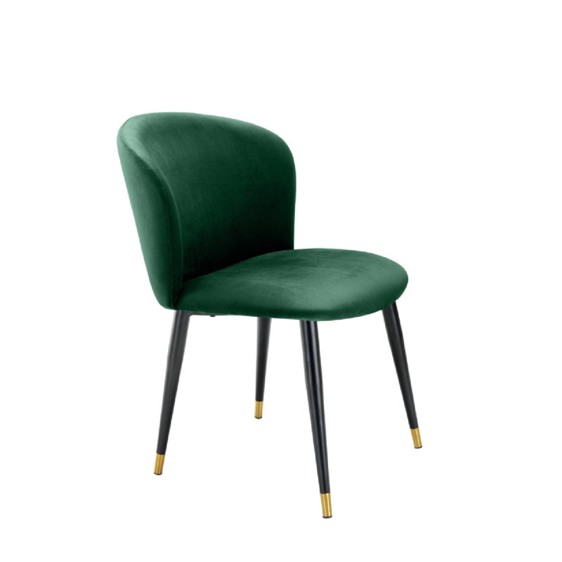 Volante Upholstered Dining Chair, Roche Dark Green