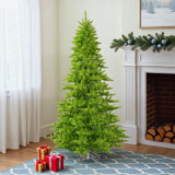 Lime Fir Artificial Christmas Tree withLED Lime Lights with Stand