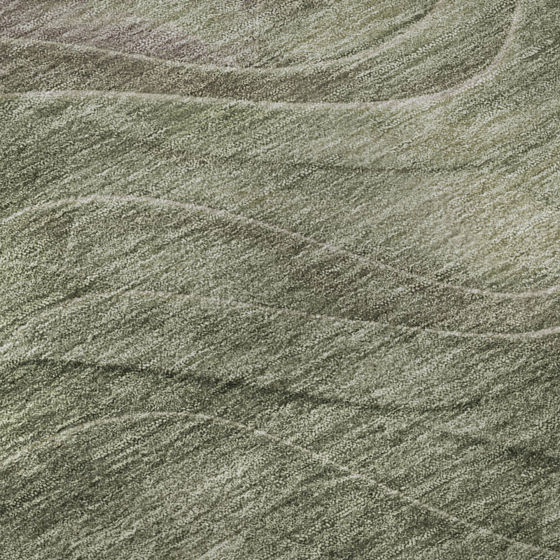 Premium Machine Washable Milardo AMF1700 Swirls Rug, Rectangle 10' x 14'