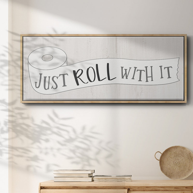 Just Roll- Framed Canvas, 12" H x 30" W