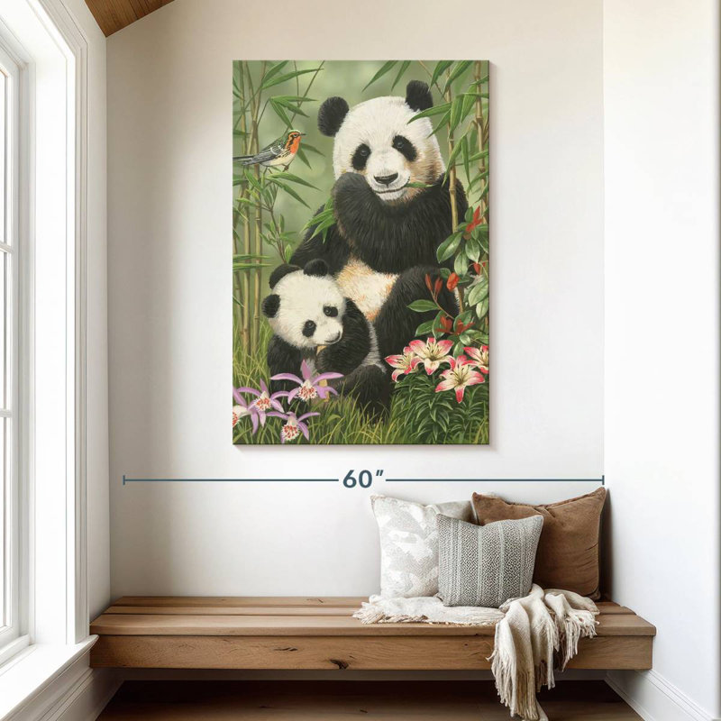 Panda Brampt bambou paradis, H 48 po x l 32 po