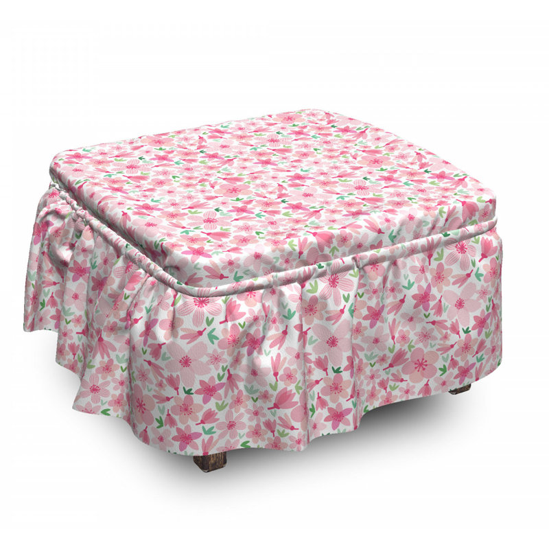 Housse pour repose-pieds en fleur mélangée