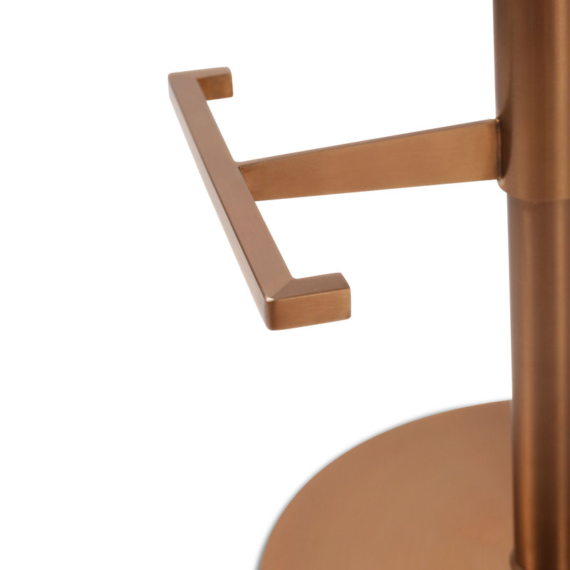 Tabouret de comptoir pivotant réglable en hauteur Sola, Brun cannelle