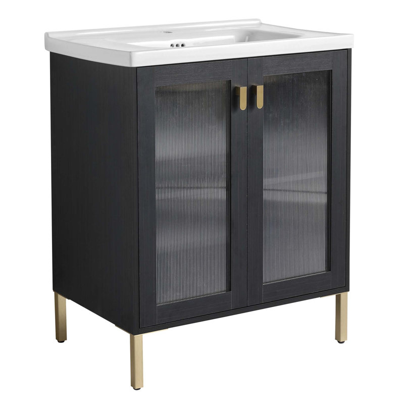 Meuble-lavabo simple 18,5 po avec dessus Awaah