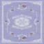 Tapis oriental en polyester tissé à plat à la machine de couleur bleue Otho-912060309