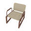 Fauteuil d'appoint rembourré en acier pourquoi Ivoire-1231530012-1231530013