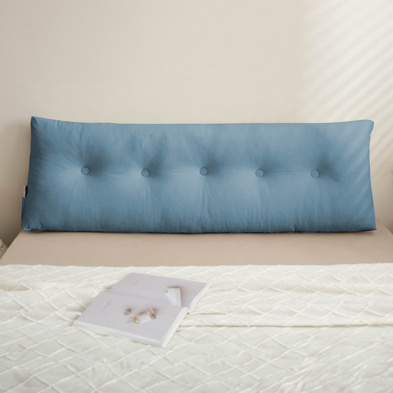 Coussin décoratif en polyester, H 15,7 po x l 39 po, Bleu